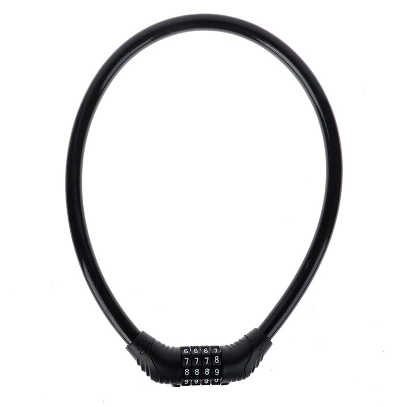 Bike Lock 4 Digit Code Combination Bicycle Lock Bicycle Security Lock: Black
