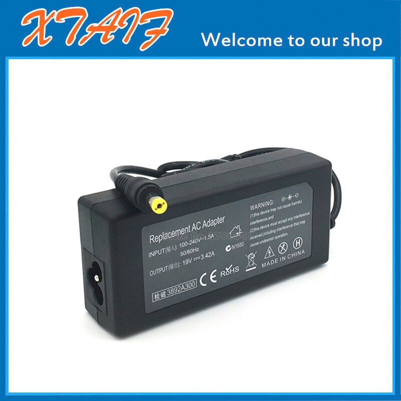 19v 3.42a 65w universell ac/dc nätadapter batteriladdare för acer emachines  e525 e625 e627 e725 laptop