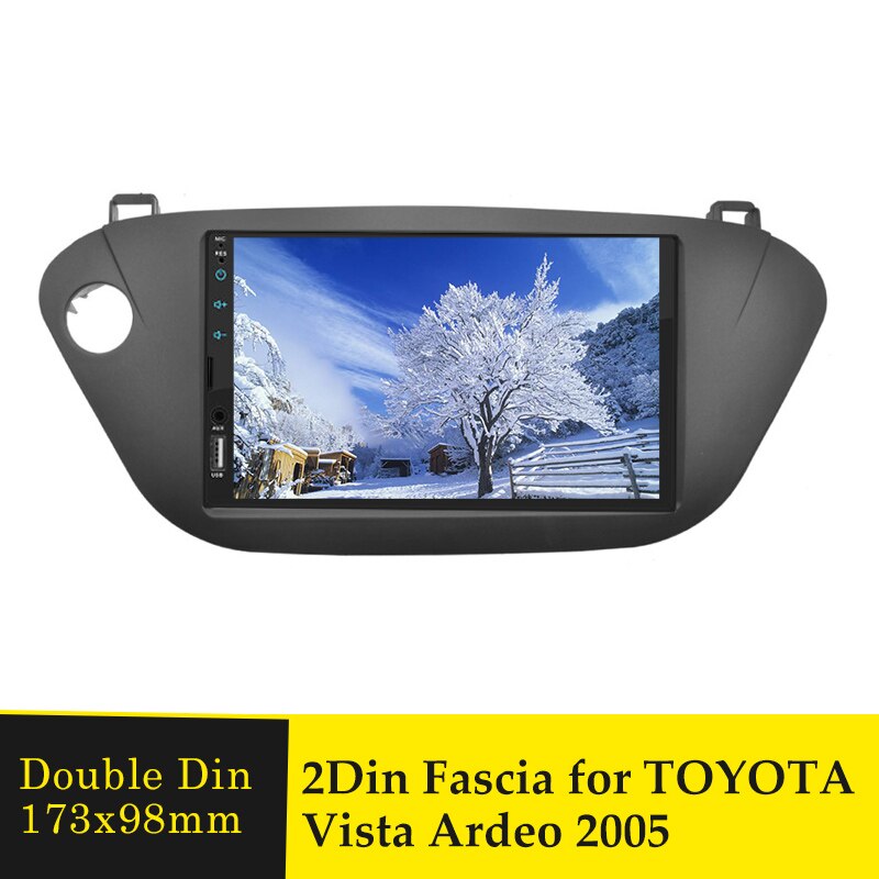 Double Din Car Fascia Frame for Toyota Vista Ardeo 2005 Stereo Radio Adapter Panel Refitting GPS DVD Frame Bezel Dash Kit Trim