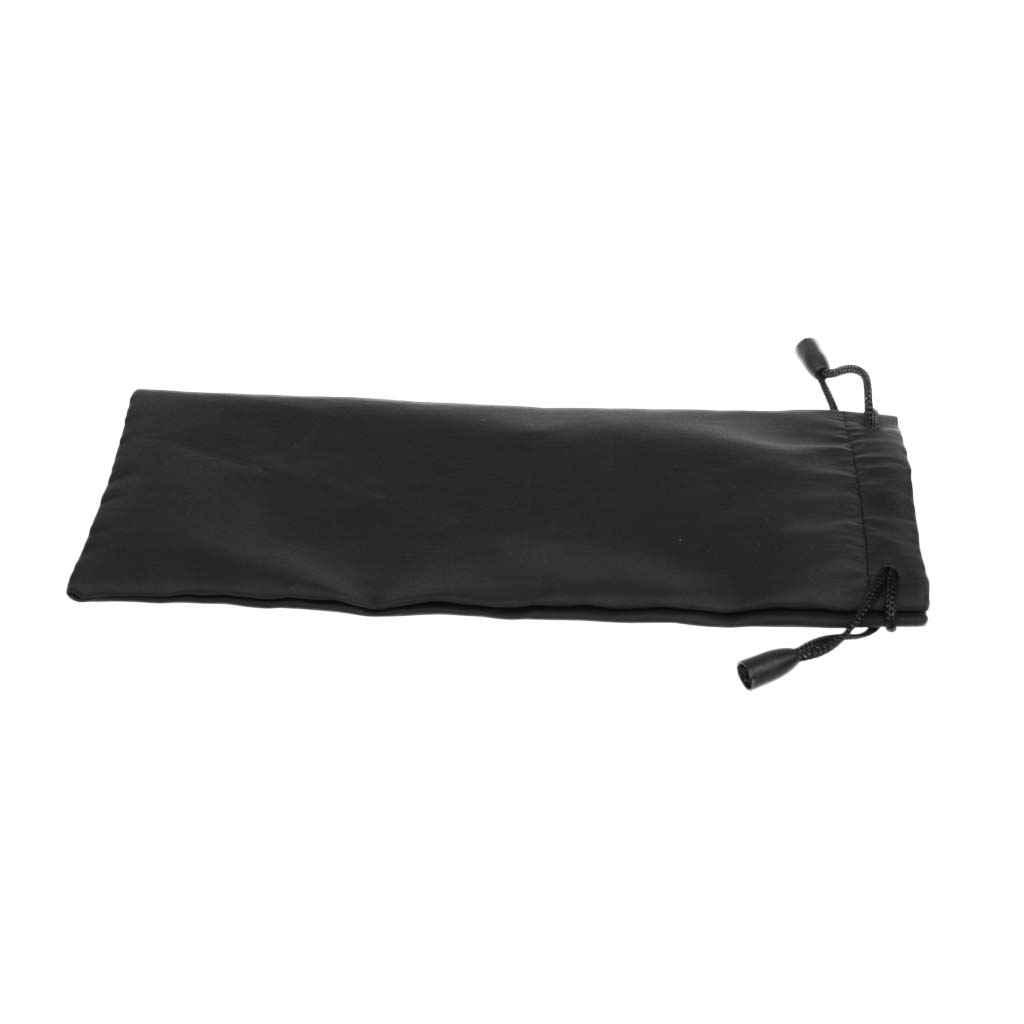 Outdoor camping awning tent pegs storage bag with drawstring - black