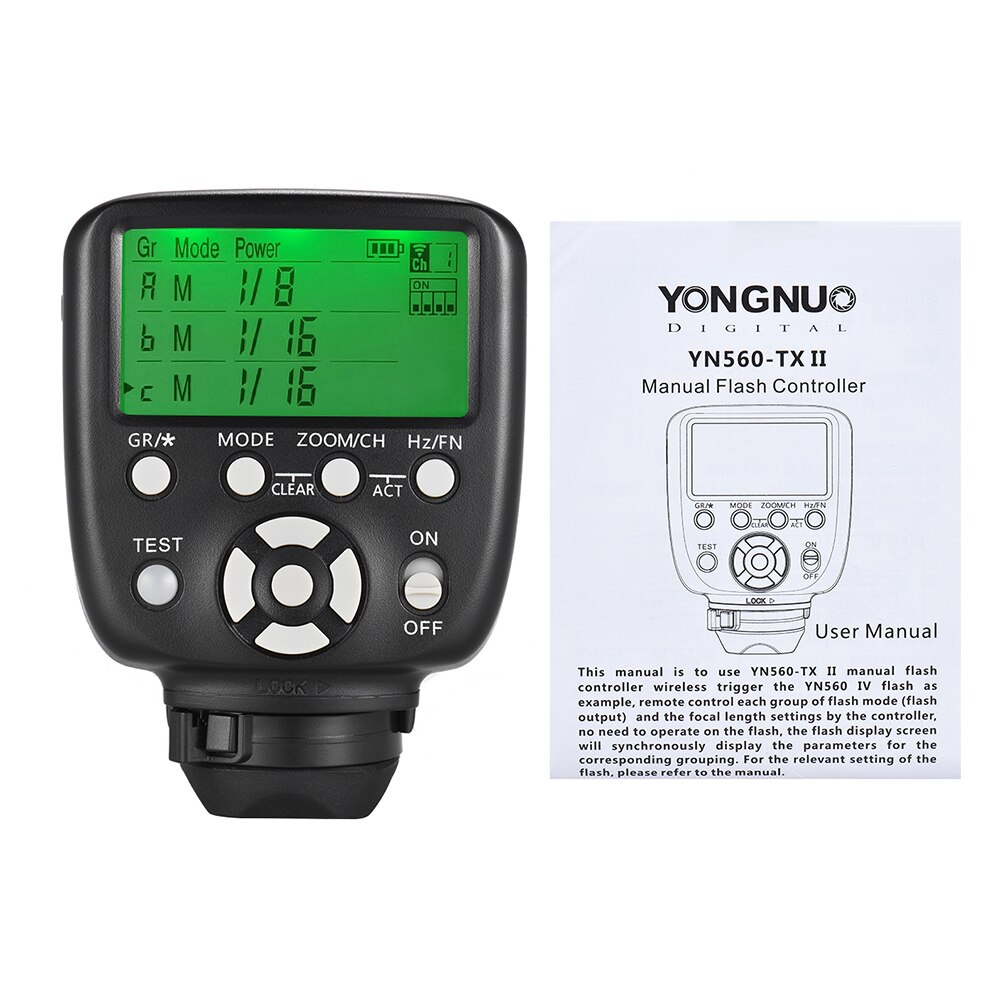 Yongnuo  yn560- tx ii handmatige flitser afstandsbediening lcd-zender voor nikon canon dslr-camera naar speedlite-ontvanger