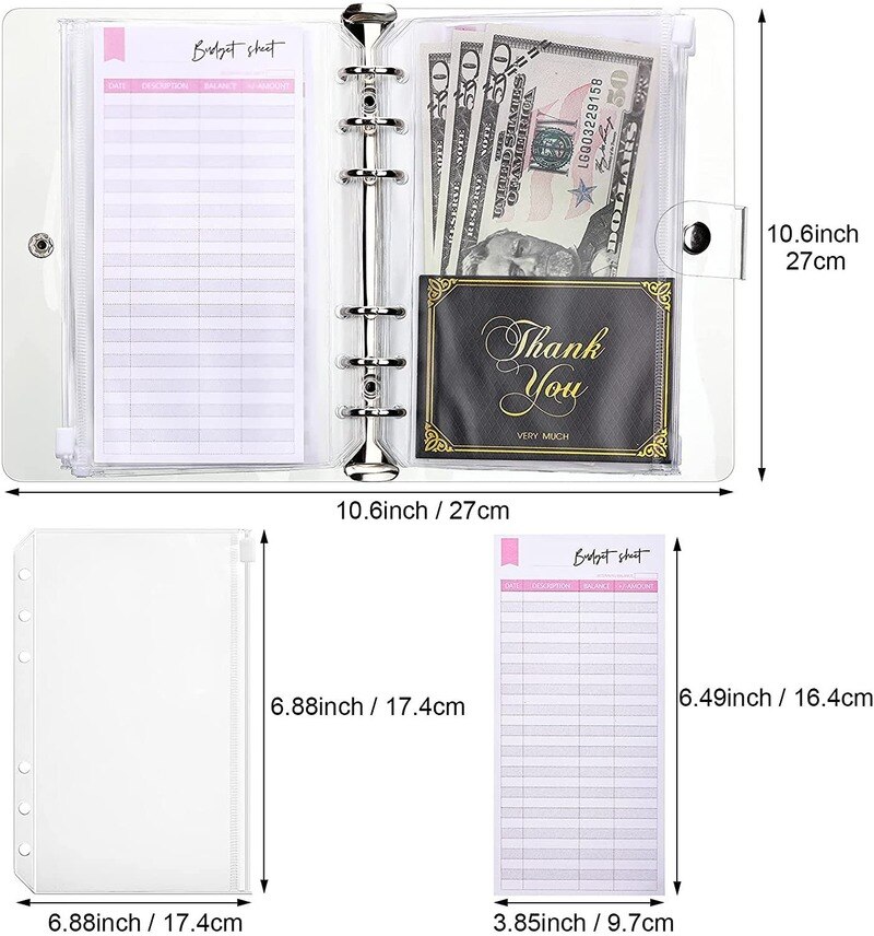 A6 Binder Notebook Binder Planning Notepad Set PVC Notebook Binder Accessories Pouches Binder Photocard Sleeves