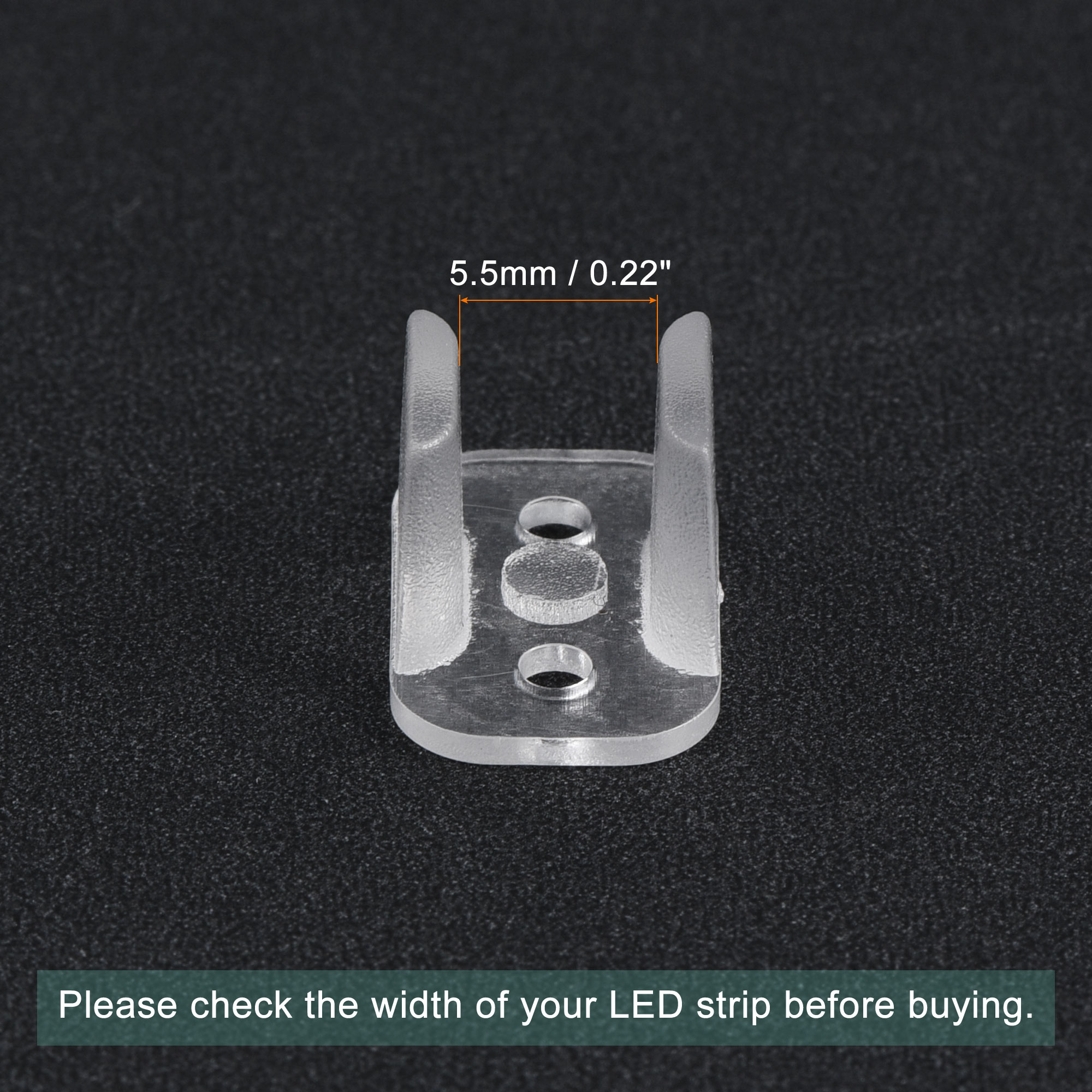 Uxcell LED Neon Mounting Clips, Fixing Clamps Holder for 6mm Neon LED Strip Pack of 100