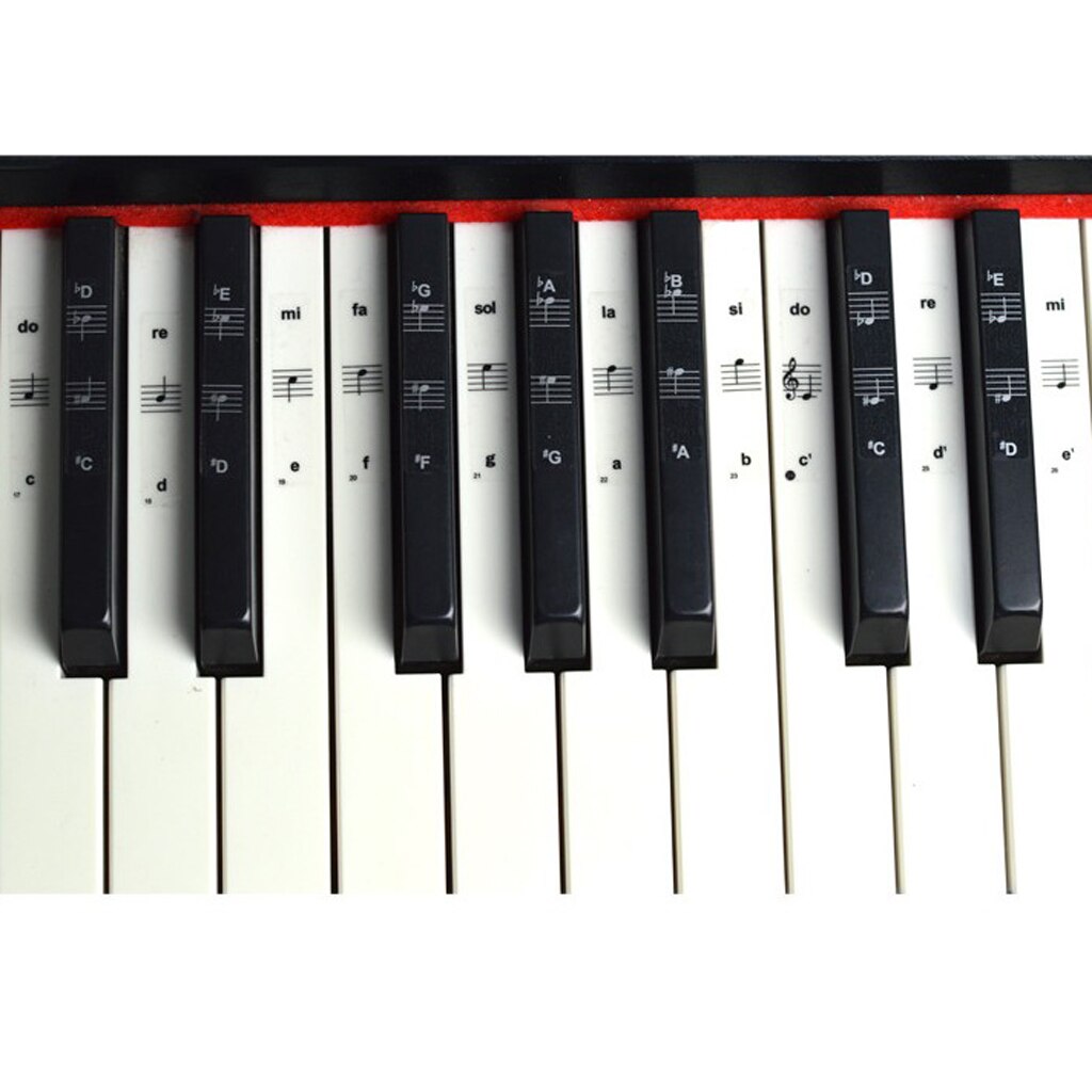 2 Sets Piano Stickers Piano Note Keyboard Sticker Electronic Keyboard Decal