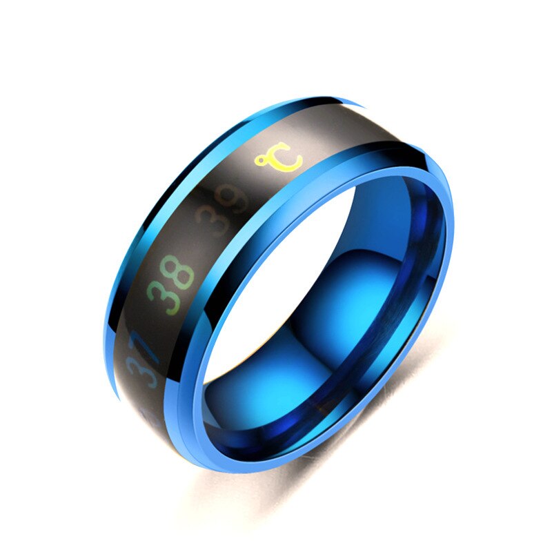 Accessoires Titanium Staal Body Temperatuur Ring Temperatuur Gevoelige Smart Kleur Rvs Heren Ring