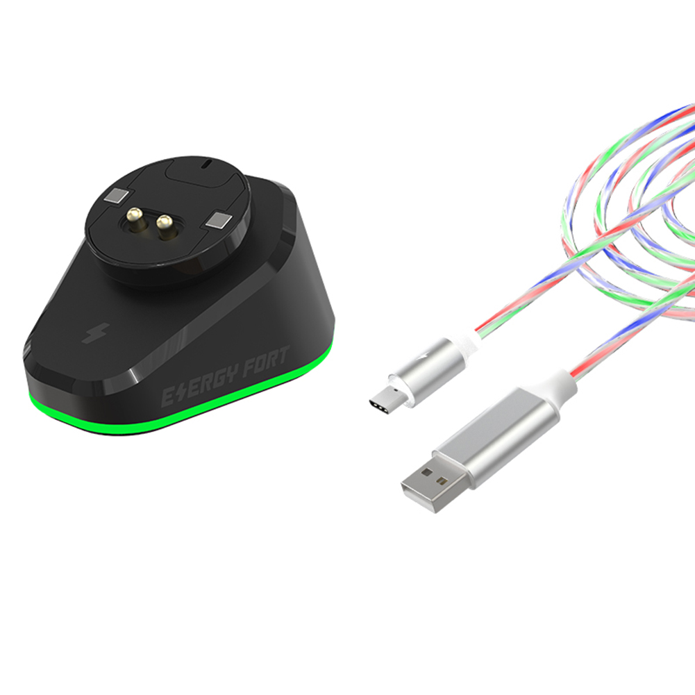 For Logitech G502 Wireless Gaming Mouse Charging Dock Magnet Contact Fast Charge Dual USB3.0 with RGB Breathing Light 2m Cable: USB3.0 white cable