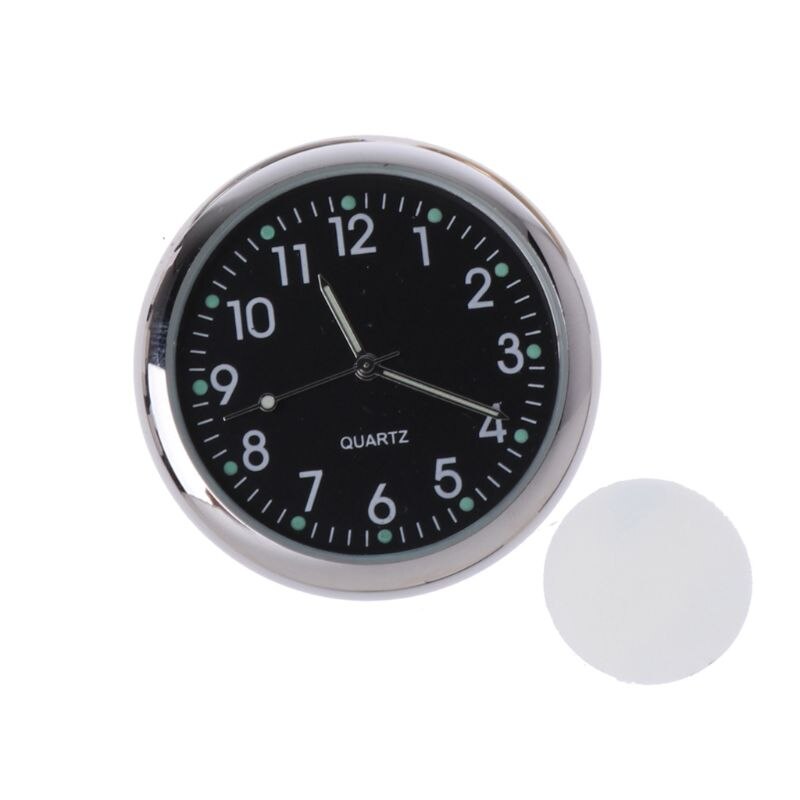 Auto Decoratie Elektronische Meter Auto Klok Uurwerk Auto Interieur Ornament Automobiles Sticker Horloge Interieur In Auto Accessoires: Black x Noctilucence