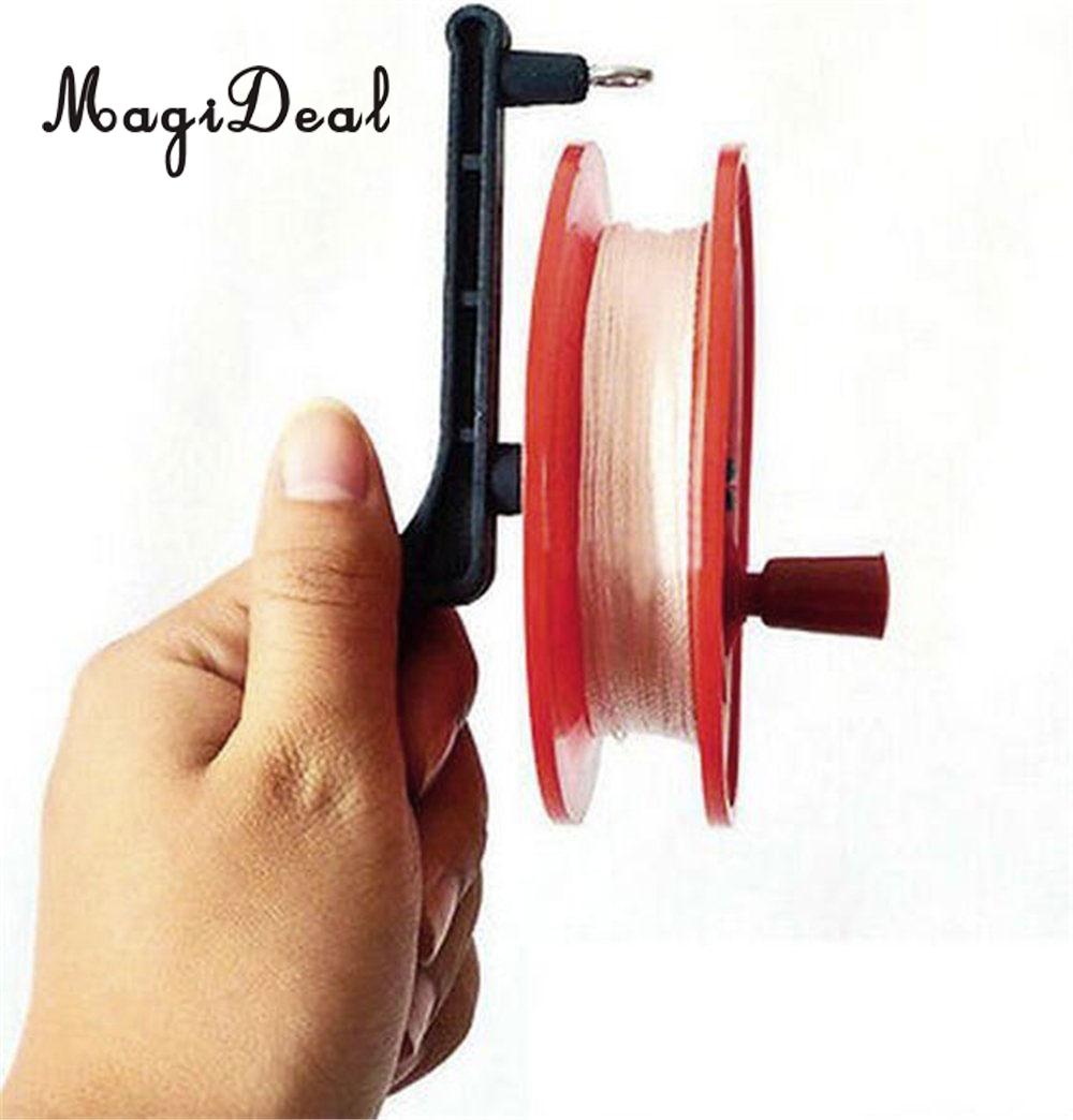 Magideal Fire Wiel Kite Winder Tool Reel Handvat Met 100M Twisted String Lijn Voor Enkele Dual Line Gebruik