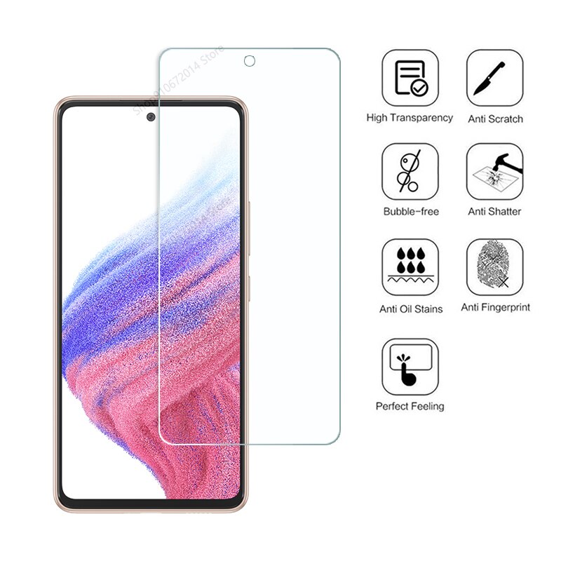 4PCS Tempered Glass For Samsung Galaxy A52S Glass Transparent HD For Samsung A53 A50S A10S A33 A73 M11 M53 A13 Screen Protector