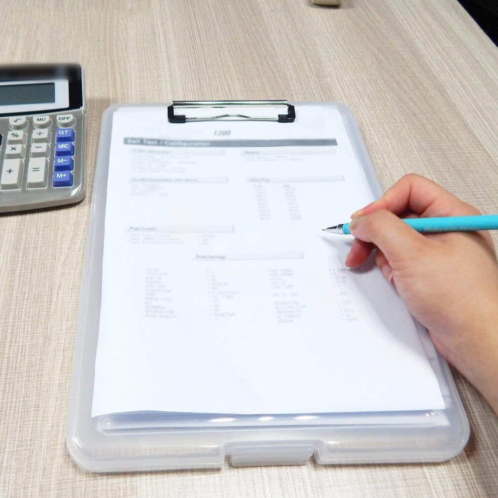 Multifunctional PP File Box A4 Writing Board Portable File Storage Box File Box Openable PP File Box