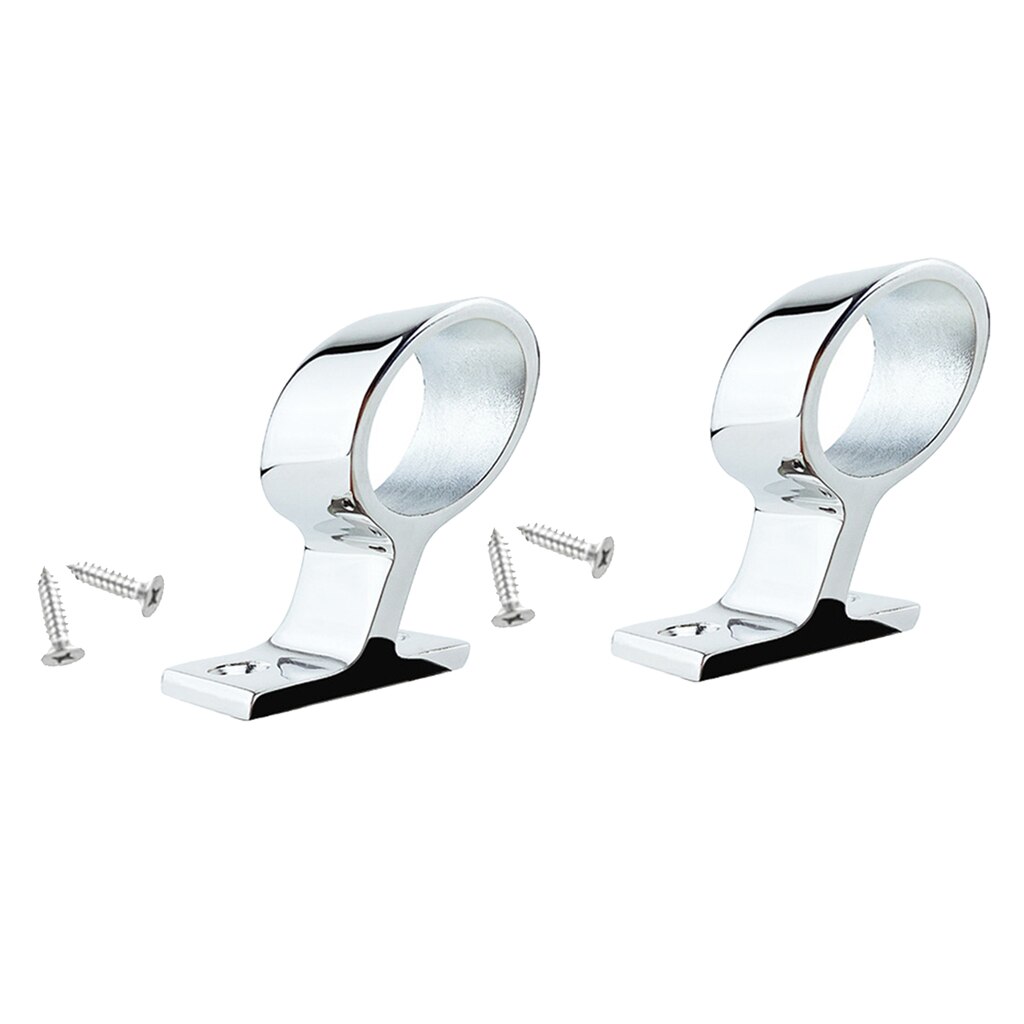 2pcs Marine Boat 60° Railing Handrail Pipe Fitting Support Stachion Bracket 25mm