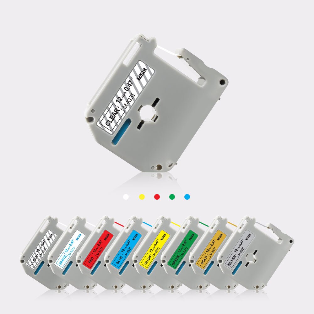 Ecowell Label Tape MK-221 Compatibel Voor Brother MK221 Mk 221 M-K221 9Mm Zwart Op Witte Tape Voor brother P-Touch PT-70 PT-80