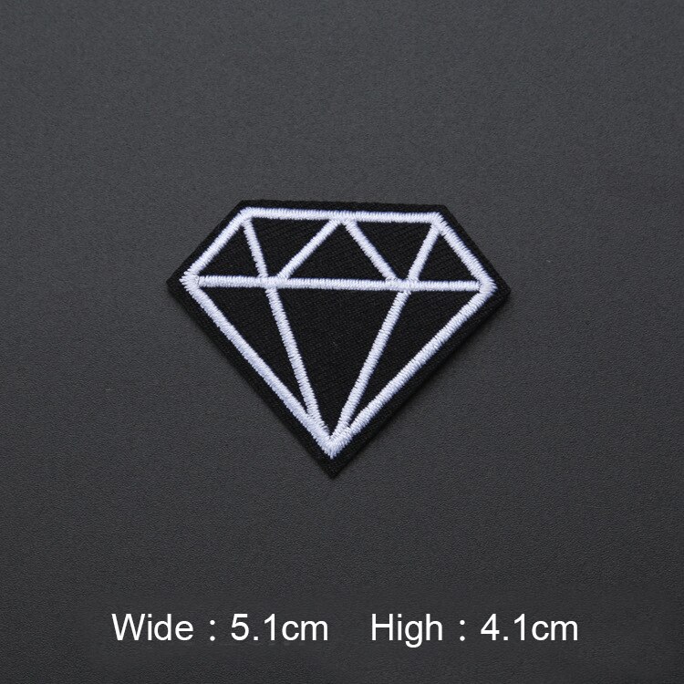 Computer embroidery black and white patch patch clothing accessories badge computer embroidery patch cloth: 6