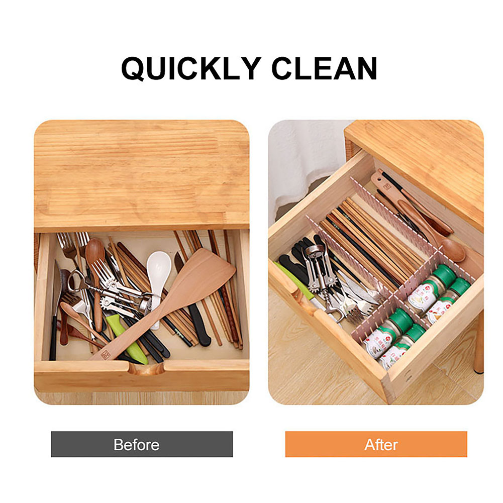 4pcs Adjustable Drawer Divider Clapboard Partition Socks Office Separator Closet Wardrobe For Underwear Belt Space Organiser