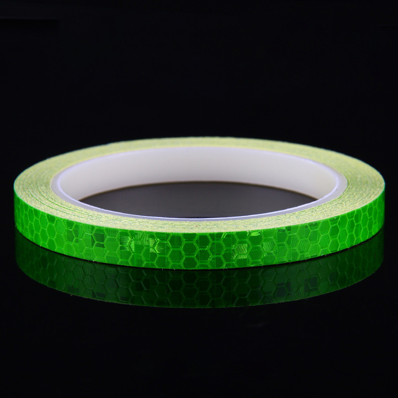1cm*8m cykelhjul reflekterende klistermærker cykling fluorescerende reflekterende strimmel klæbebånd til mtb cykel advarsel sikkerhed dekoration klistermærke