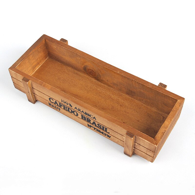 Rectangle Wooden Flower Pots Durable Plant Pot Seed Nursery Planter Box for Succulents Garden Supplies Home Decoration