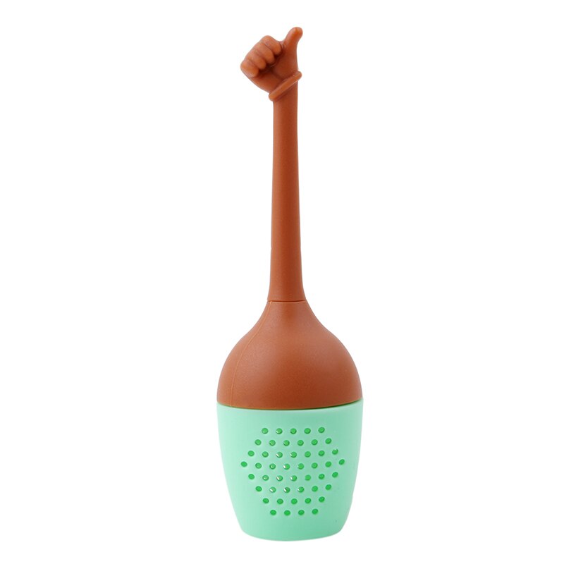 1pc svart tesil handgester tefilter silikon tesil ört krydda infusionsfilter diffusor köksredskap: Godkänna