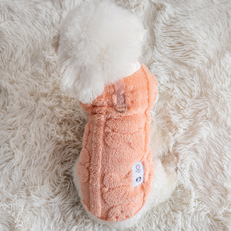 Pet Autumn and Winter Fleece Clothes Dog Cat Warm Coat Small Dogs Clothing Chihuahua Costumes: XS / light green