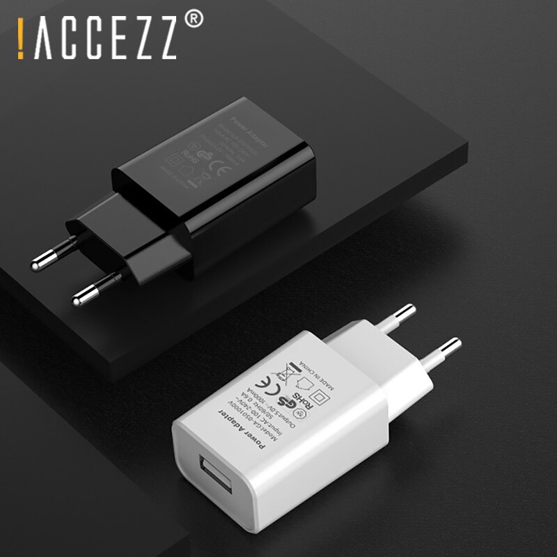 !ACCEZZ Phone USB Charger EU Plug 5V 1A Universal For iphone 8 Wall Travel Charger Adapter For Samsung Xiaomi Huawei LG Charging