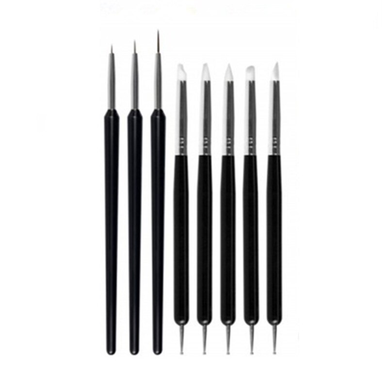 13X/zestaw pędzel robić zdobienia paznokci żel UV malowanie paznokci rysunek z kwiatami długopisy wielofunkcyjny dwugłowicowy długopis