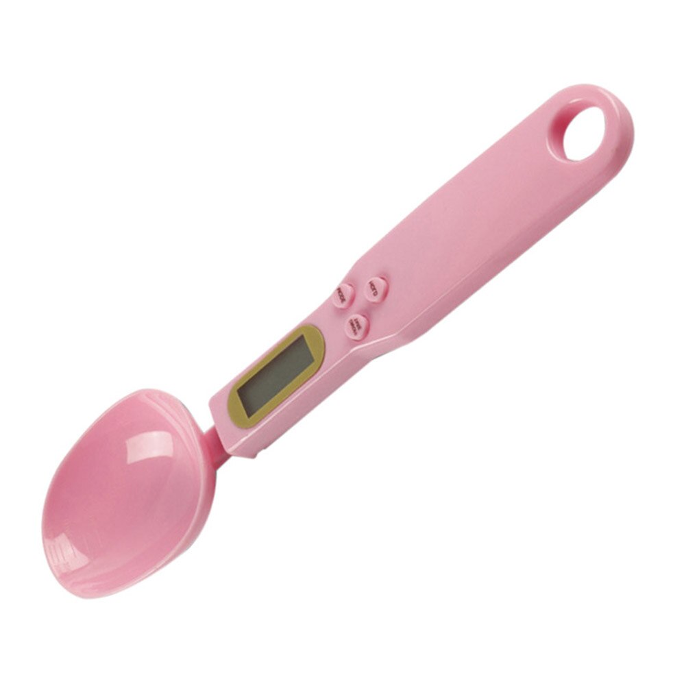 500g/0.1g Precise Digital Measuring Spoons Electronic LCD Digital Spoon Weight Volumn Food Scale Gram Mini Kitchen Scales: Pink