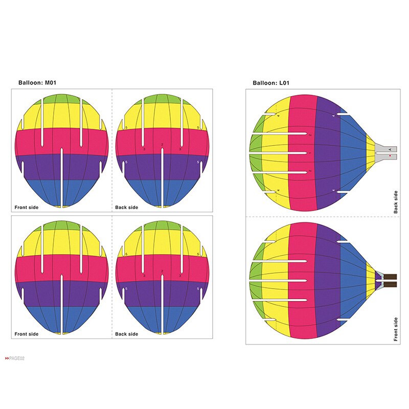 DIY Pop-up Card Air Balloon,Handmade 3D Anniversary Greeting Card Paper Model,Postcard Invitation Papercraft,Craft ER-137