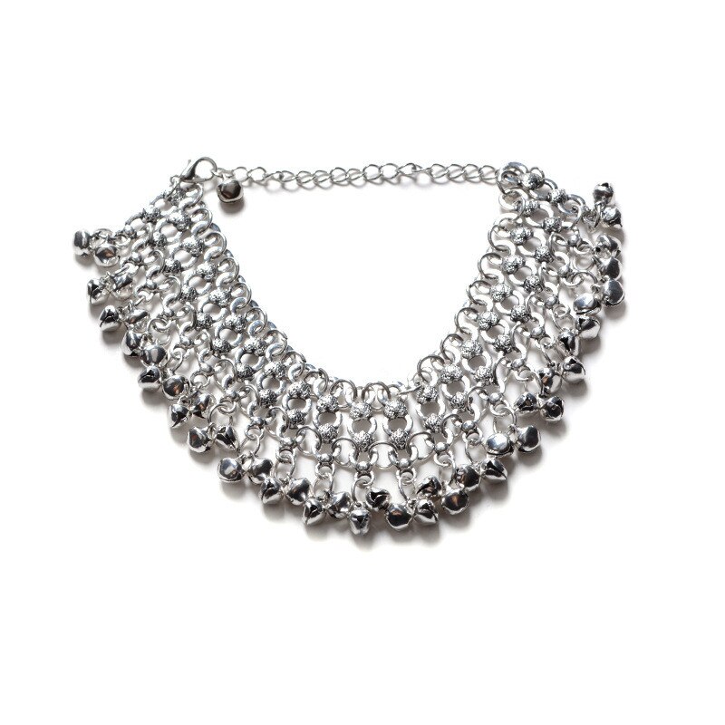 Mode Sexy Vintage Silver bells Enkelband Chain Veel Bell Kralen Enkelband Foot Sieraden Voor Vrouwen Barefoot Sandaal