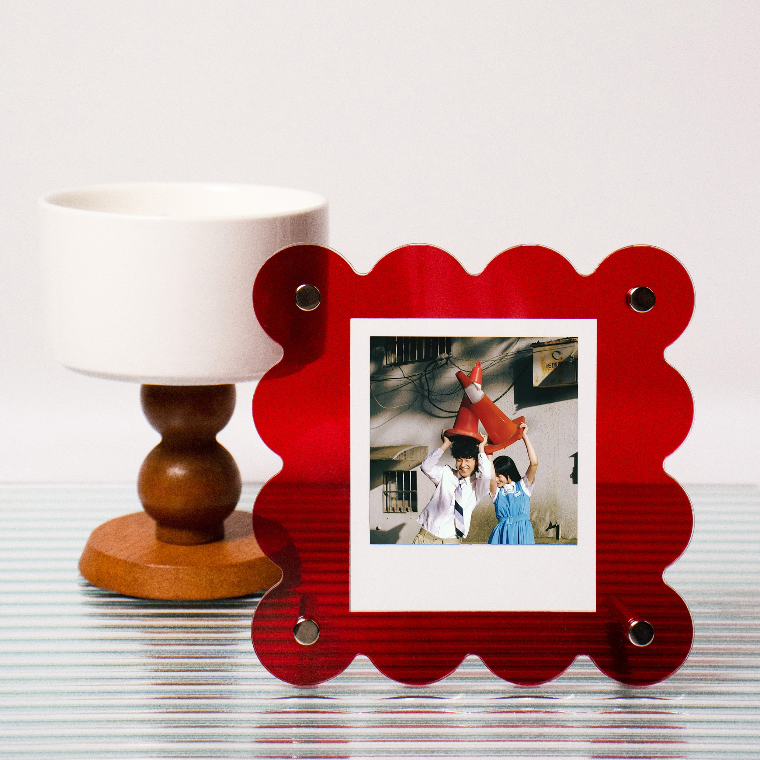 Acryl-Polaroid-Rahmen, doppelseitiger Polaroid-Rahmen für Fotos, transparenter Instax-Mini-Rahmen für Film, Fotos, Karten, Stempel,: 7 Zoll / Gelb