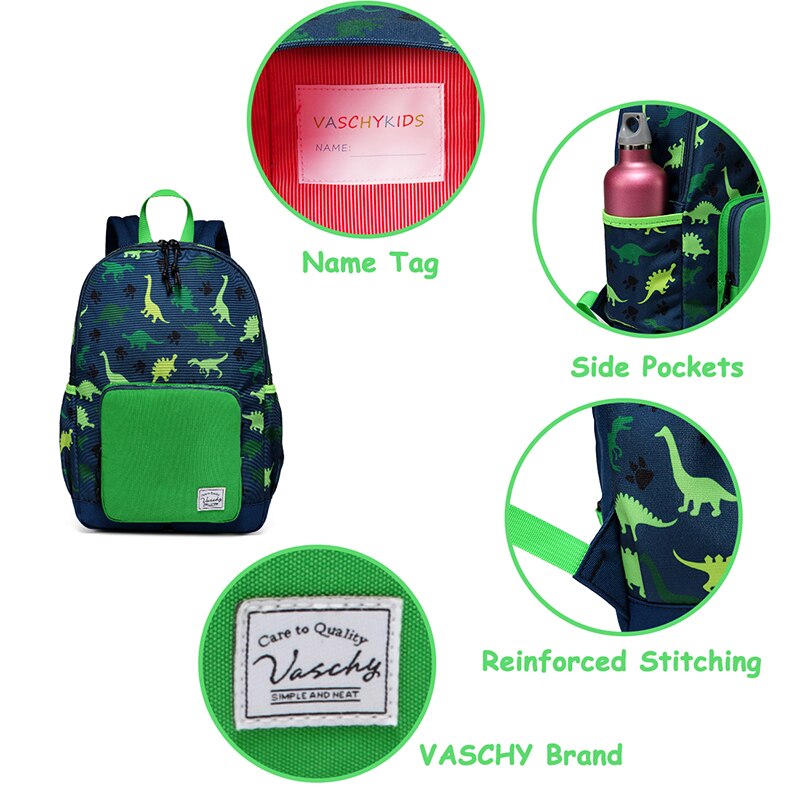 Vaschy crianças mochila crianças sacos de escola jardim de infância pré-escolar mochila dos desenhos animados para meninas meninos com cinta no peito