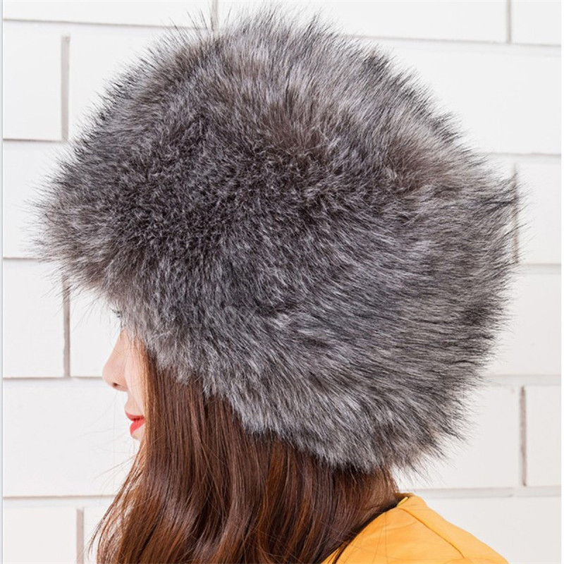 Vrouwen Hoeden Vrouwen Hoed Winter Caps Meisjes Hoeden Faux Vossenbont Cap Prinses Stijl Hoeden Warm Fur Hoofddeksels Kerst gifts001: Color4