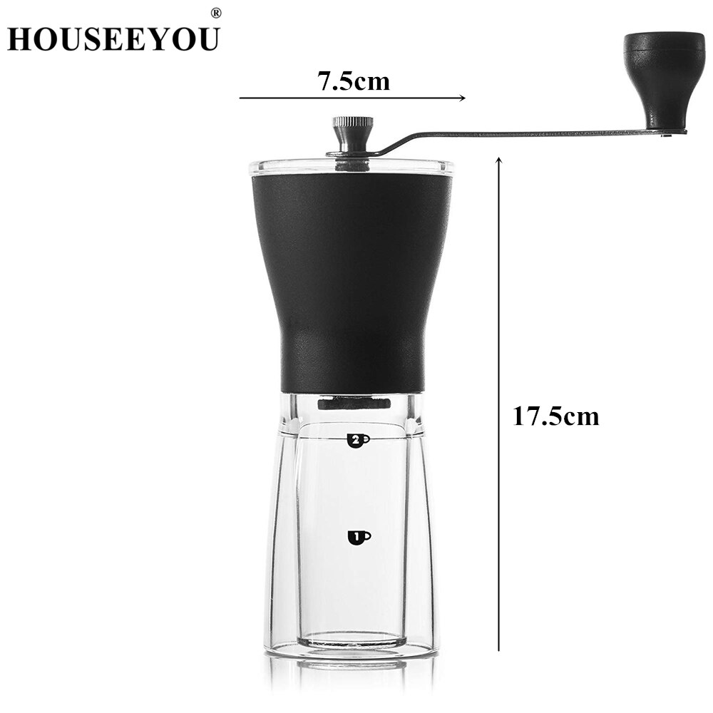 Manual Ceramic Coffee Grinder Washable ABS Ceramic core Stainless Steel Home Kitchen Mini Manual Hand Coffee Grinder