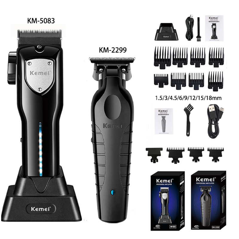 Kemei Hair Clipper Kit, Electric Shaver, Male Hair Cutting Machine, Men's Trimmer Machine, KM-2299, KM,KM-5083: green