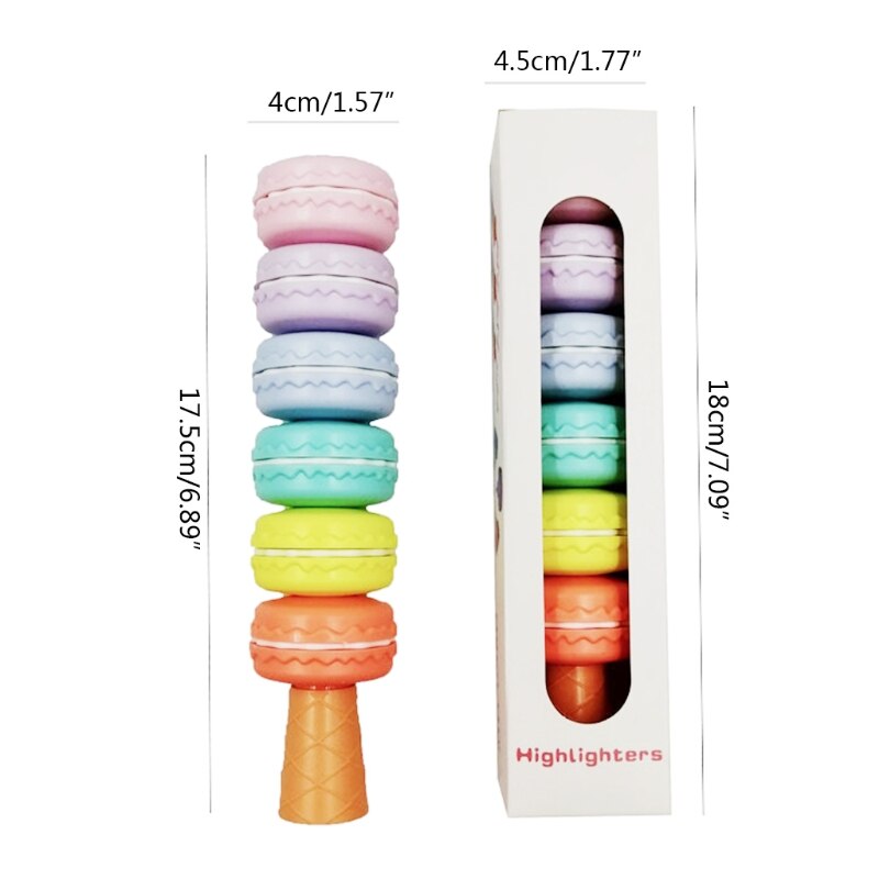Mini rotulador para pintar Macaron, 6 piezas, 3mm, punta ancha de cincel, juego de rotuladores, novedad de 2022