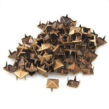 100 PCS 12 x 12 mm Metal DIY Rivets Gothic Bronze Color