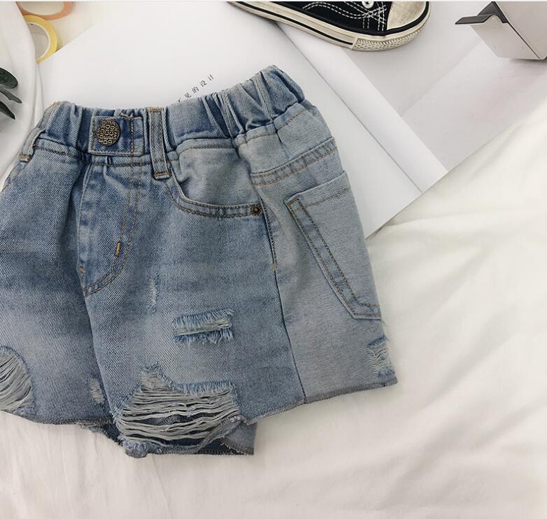 Flickor jeansshorts med hål sommar flickshorts 1-6t ho514