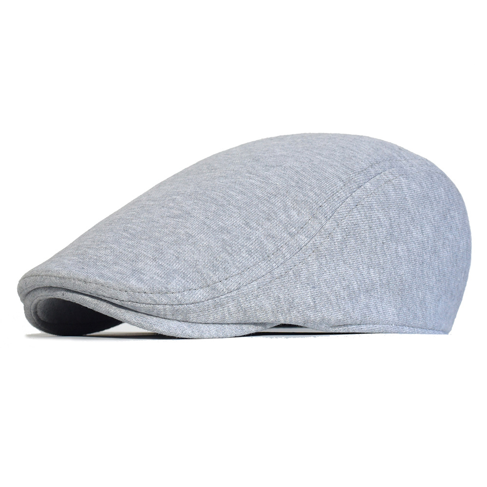Beret Cotton Solid Color Soft Top Casual Beanie Retro Literary Forward Cap Peak Cap Driver Hat for Friends: A
