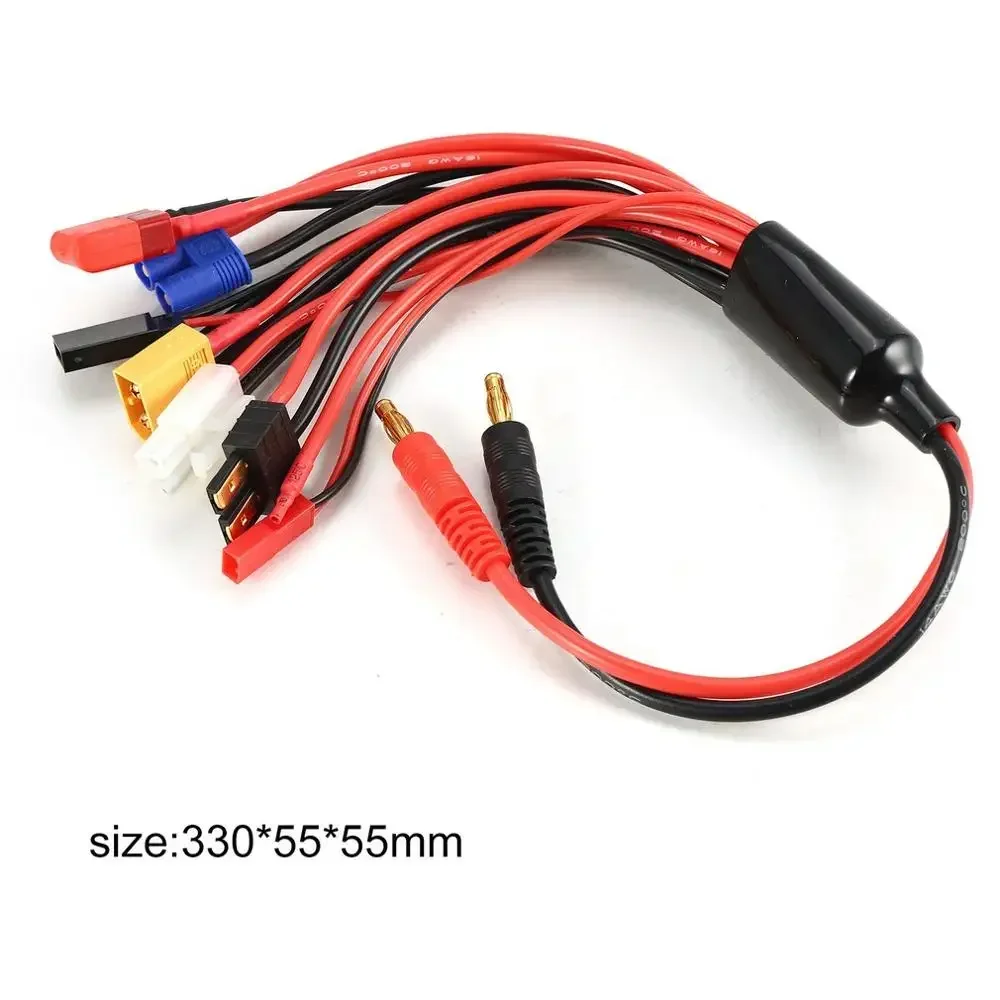 8 in 1 Battery Charger Converter Cable Multi Lipo Adapter Line Futaba 4mm Banana XT60 Plug for RC Car IMAX B6 B6AC Charger Cable