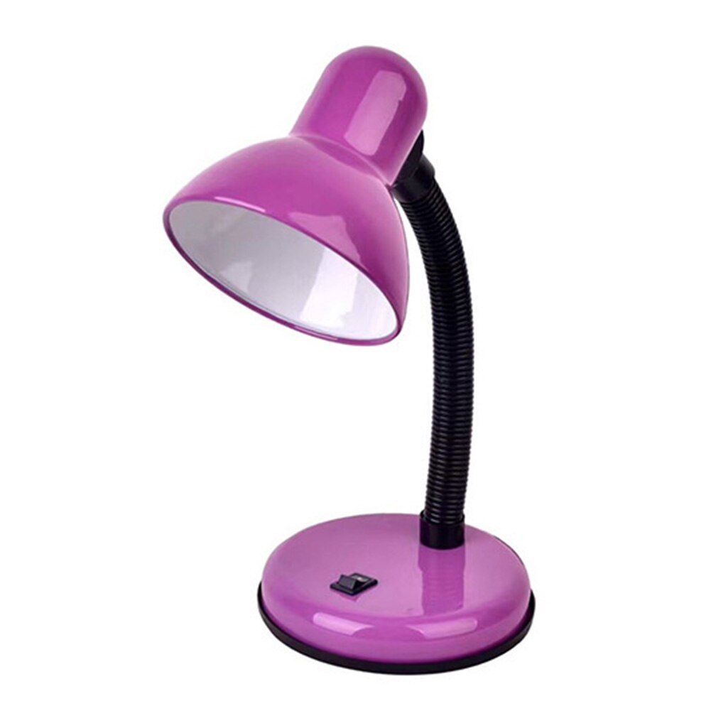 Lámpara de escritorio Led para el cuidado de los ojos E27 lámpara de mesa para lectura de dormitorio para estudio de biblioteca con cuello Flexible de salón luz nocturna con interruptor de luz Led