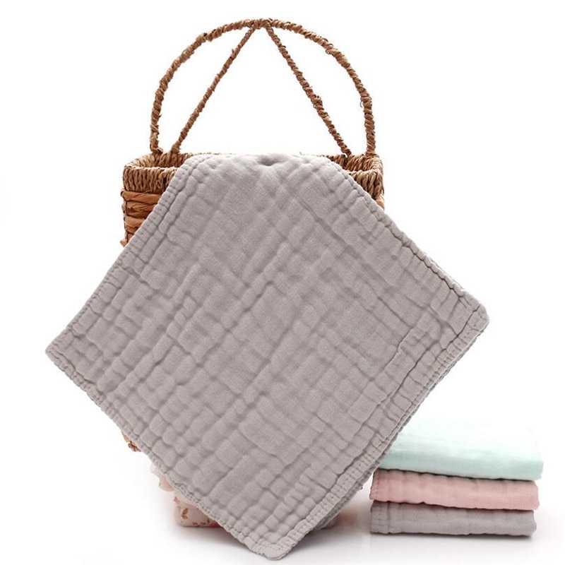 30*30cm seersucker tyg bomull baby ansikte handduk bubbel tyg saliv handdukar bebis matnings tyg baby haklappar rap handduk