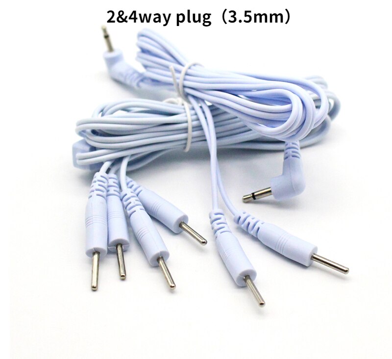3.5Mm 4 /2 Pins Elektrode Kabel Elektrotherapie Elektrodestroomdraden Voor Acupunctuur Spierstimulator Therapie Massager: 2 and 4 way3.5mm