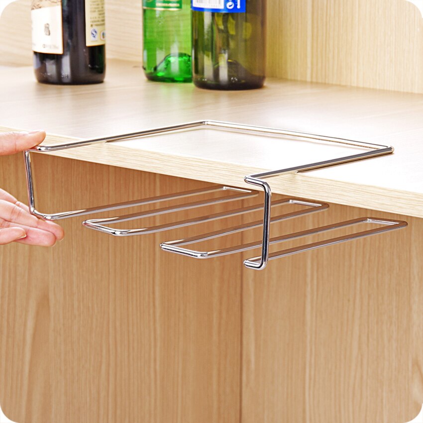 Kast muur wijnbeker houder hangend rek thuis keuken restaurant bar glazen beker hanger plank