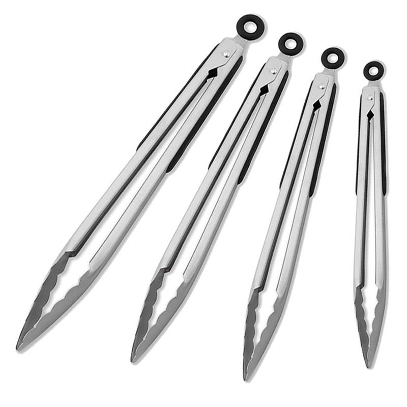1pc Edelstahl Küche Tong Wärme Beständig Hohl-Out Grill Zange Lebensmittel Zange Küche Werkzeuge BBQ Werkzeuge Zubehör