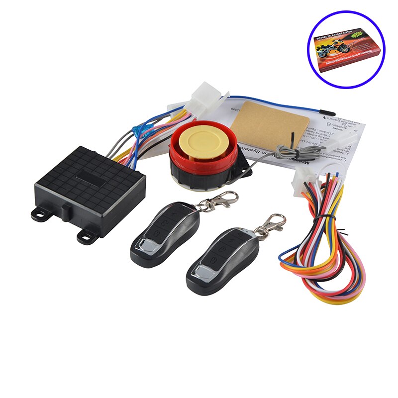 Sistema de alarma de seguridad antirrobo para motocicleta, bloqueo de manillar de motor con Control remoto de 12V, luz de sonido, vibración de 125db: M558-2R8012