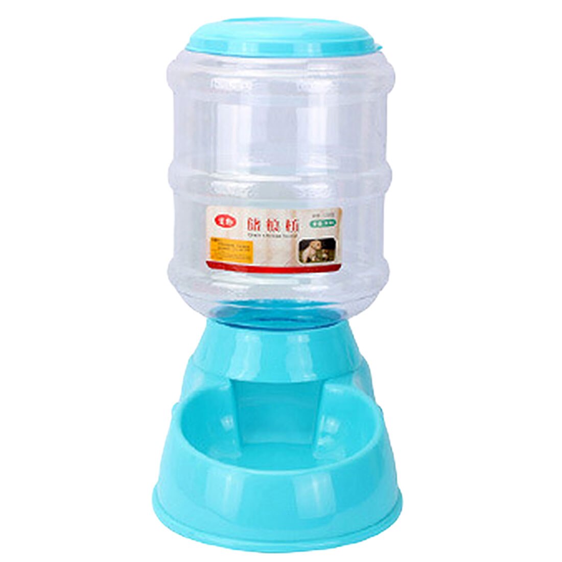 3.5L Dog Cat Feeders Water Dispenser Fountain Bottle Set Plastic Automatic Pet Feeding Drinker Water Bowl Safe Animal Dog Bowl: blue food dispenser