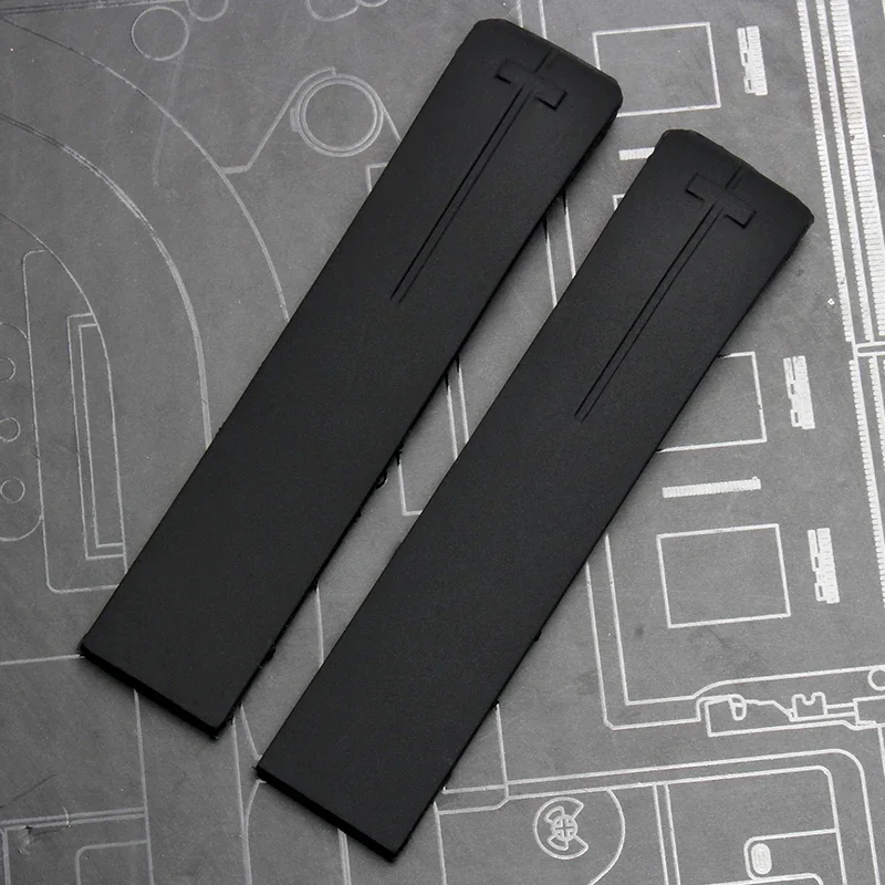 Silikon klokkerem som passer til tissot t-touch  t013 t047 20mm 21mm svart oransje sport vanntett gummirem  t091 t013420a: Svart grå / 20mm