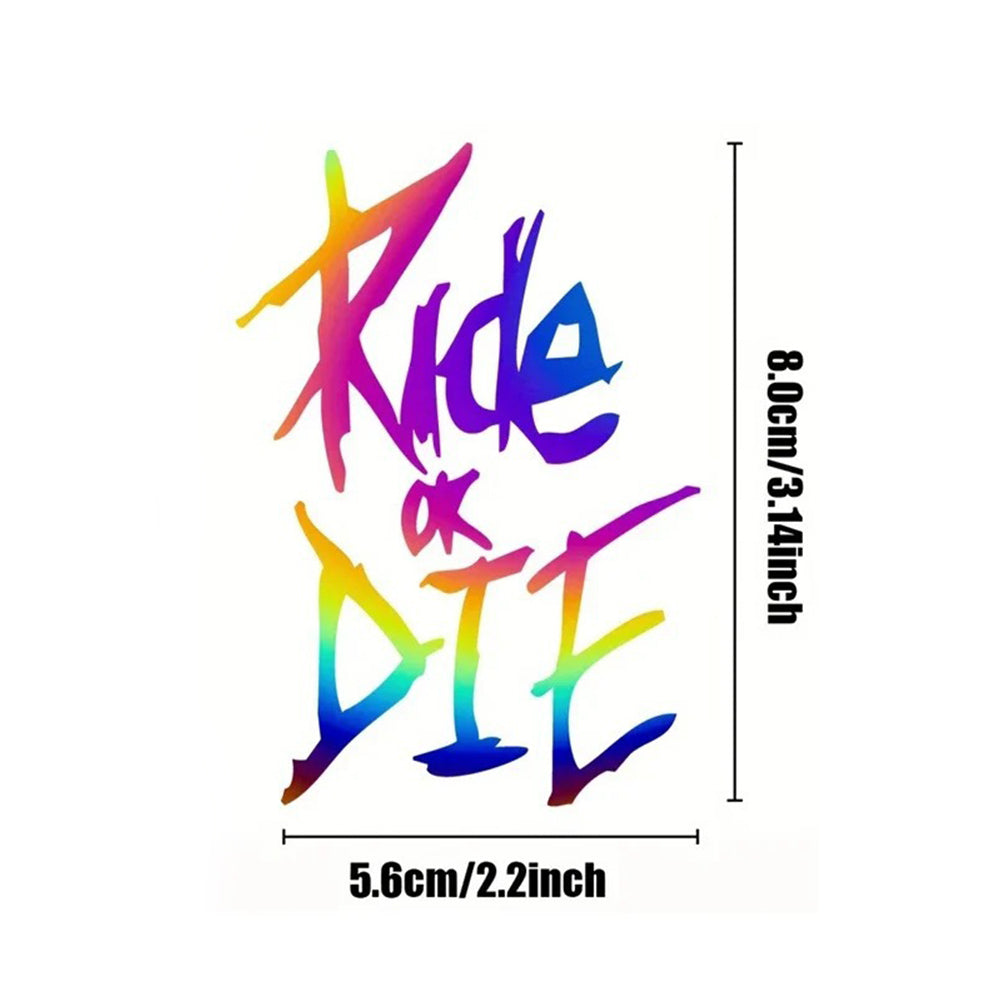 Autocollant réfléchissant pour vélo Ride Or Die, 1 pièce, autocollants pour cadre de moto, Tube supérieur, accessoires décoratifs pour vélo