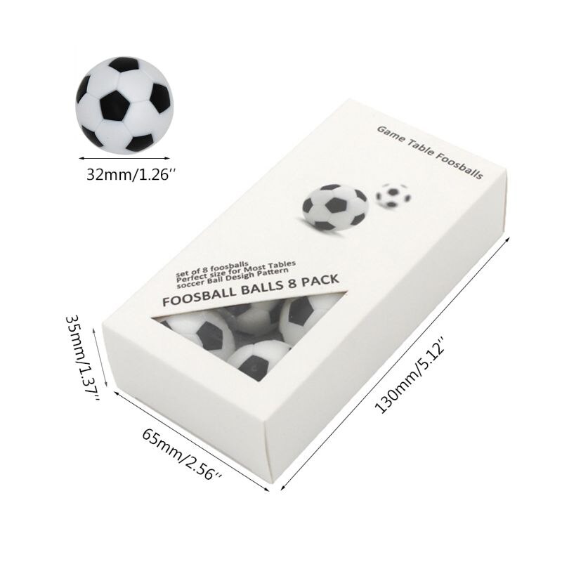 Ballon de Football en plastique, 32mm, 8 pièces, pièces de Machine XXUF