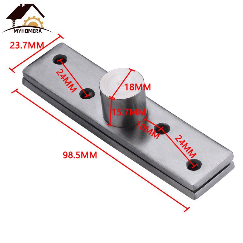 Myhomera 360 Degree Rotation Axis 150mm Stainless Steel Door Rotating Hinges Up and Down Location Shaft Hidden Pivot Hinge Lot: 100mm