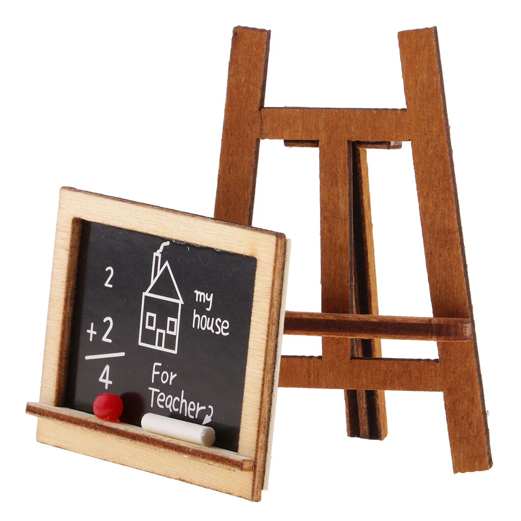 Mini Wood Double Sided Whiteboard Chalkboard Stand kids Painting Drawing Boards