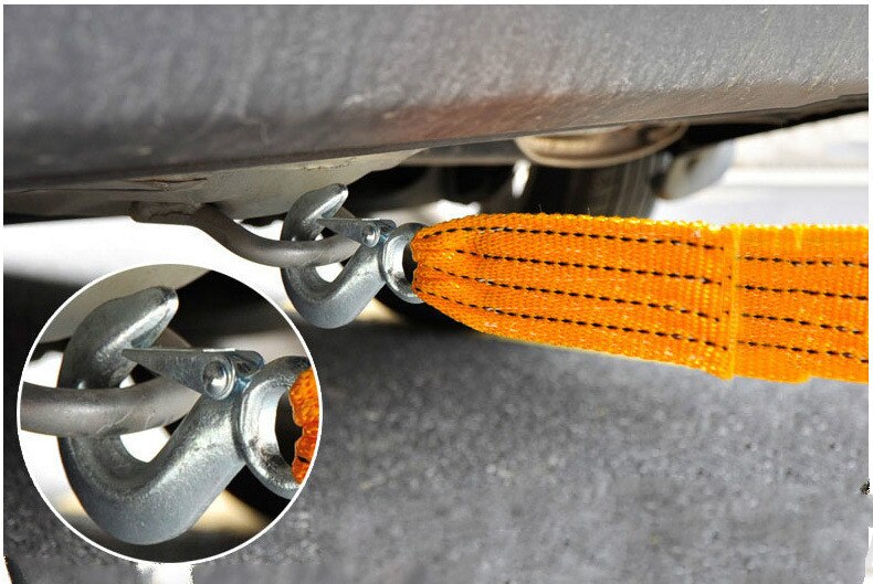 Câble de remorquage de voiture robuste de 4M, 5 tonnes, crochet de sangle de corde de traction, Van de récupération sur route